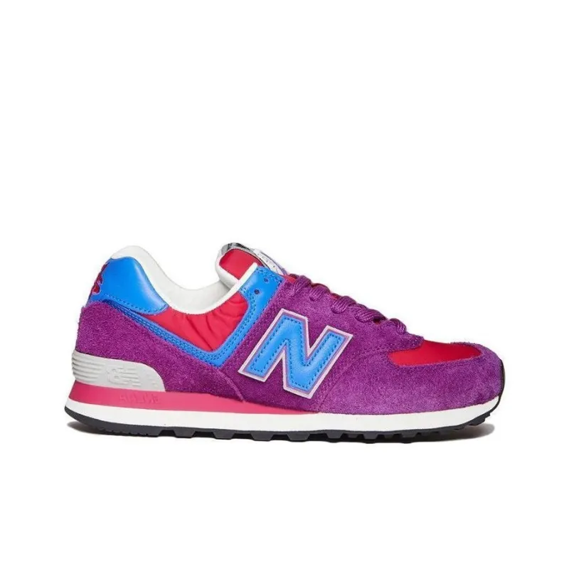 Stray Rats x New Balance NB 574 Slip-Resistant Low-Top Running Shoes Men's Purple Blue-1