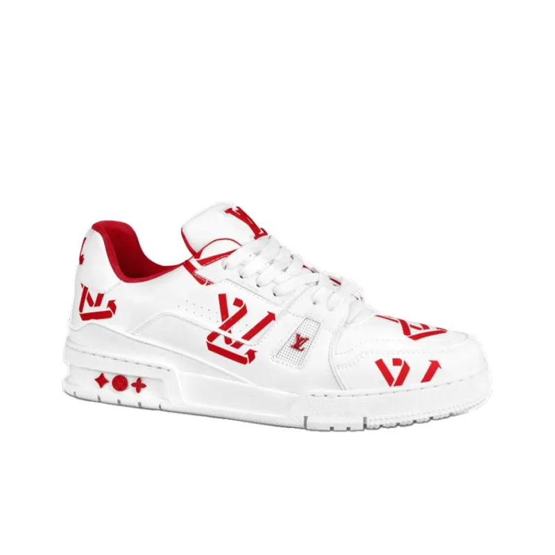 LOUIS VUITTON Lv Trainer Sneakers 'White Red'-1