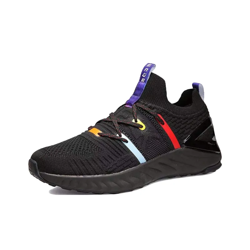 PEAK State Pole 1.0 Plus Cushioning Anti Slip And Wear Resistant Low Top Running Shoes Men's Black Red Blue-2