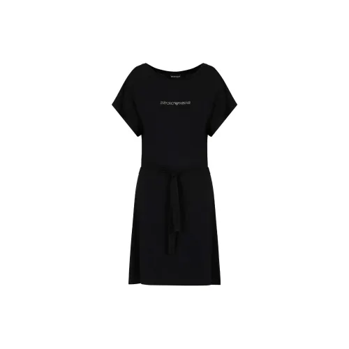 EMPORIO ARMANI Short-Sleeved Dresses Women's Black