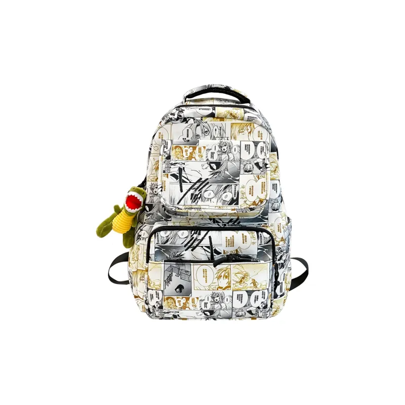 Venerable Brahma Nylon Backpack Regular Unisex Black/Red/Yellow/Green-16