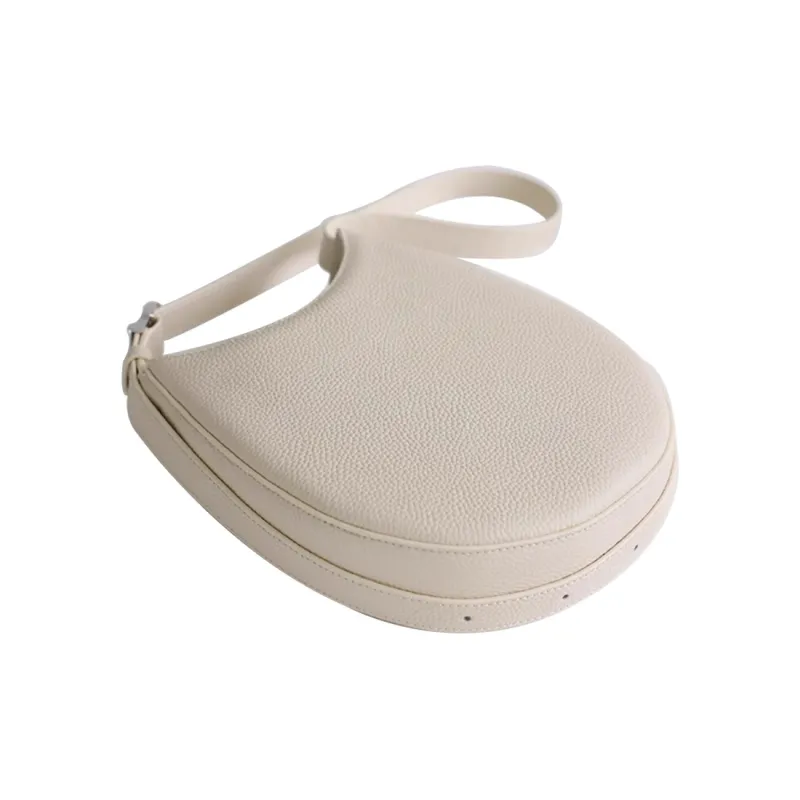 Abbott-VINTAGE Cow Leather Shoulder Bag Medium Size Women's White/Pink/Green-1