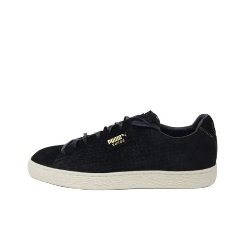 PUMA Suede Skateboard Shoes Men Low-Top Black/White