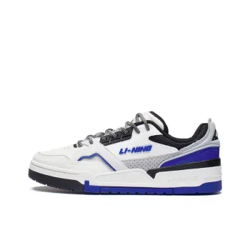 LiNing 001 BTC SP Slip Resistant Cushioning Wear Resistant Low Top Skateboard Shoes Men's White Blue