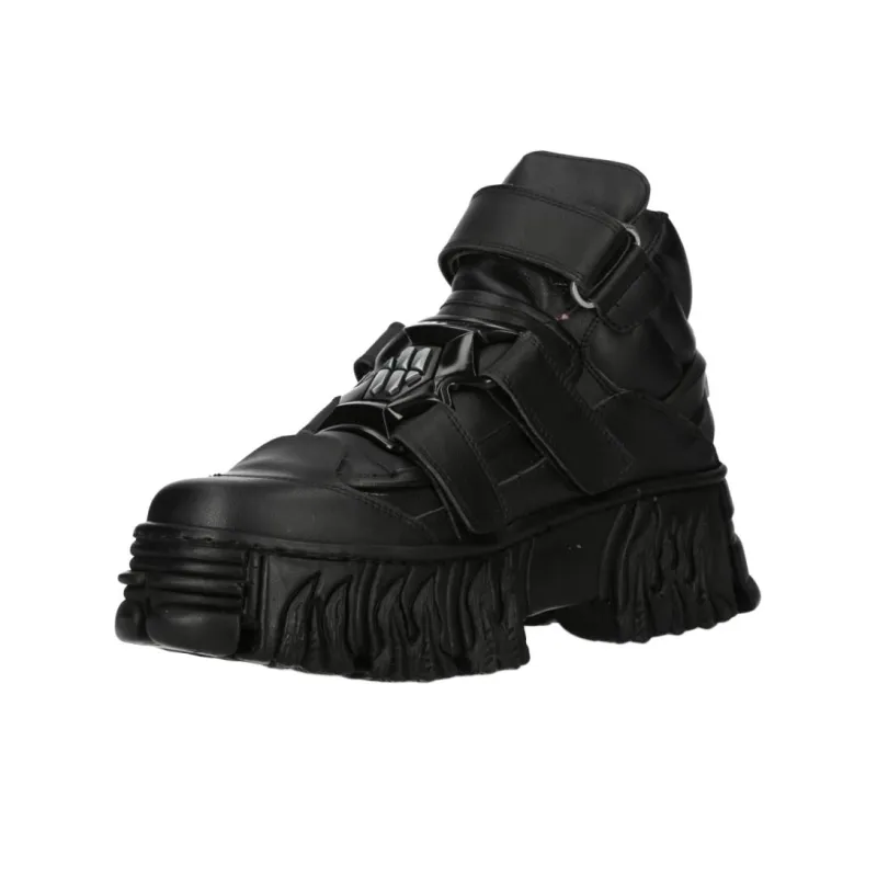 NEW ROCK High-Top Casual Shoes Unisex Black-2