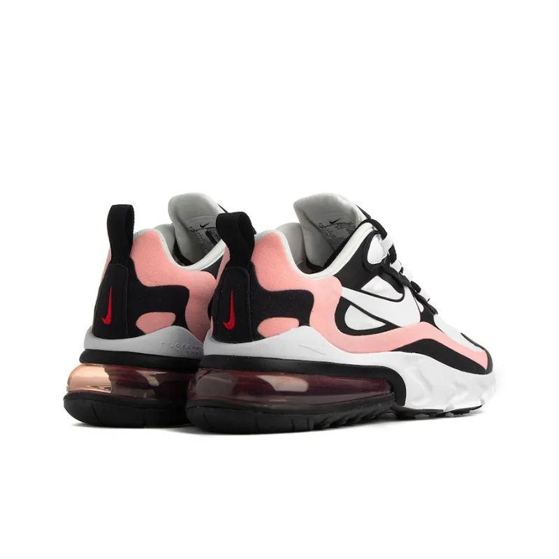 Nike Air Max 270 React Black White Bleached Coral Women's-3