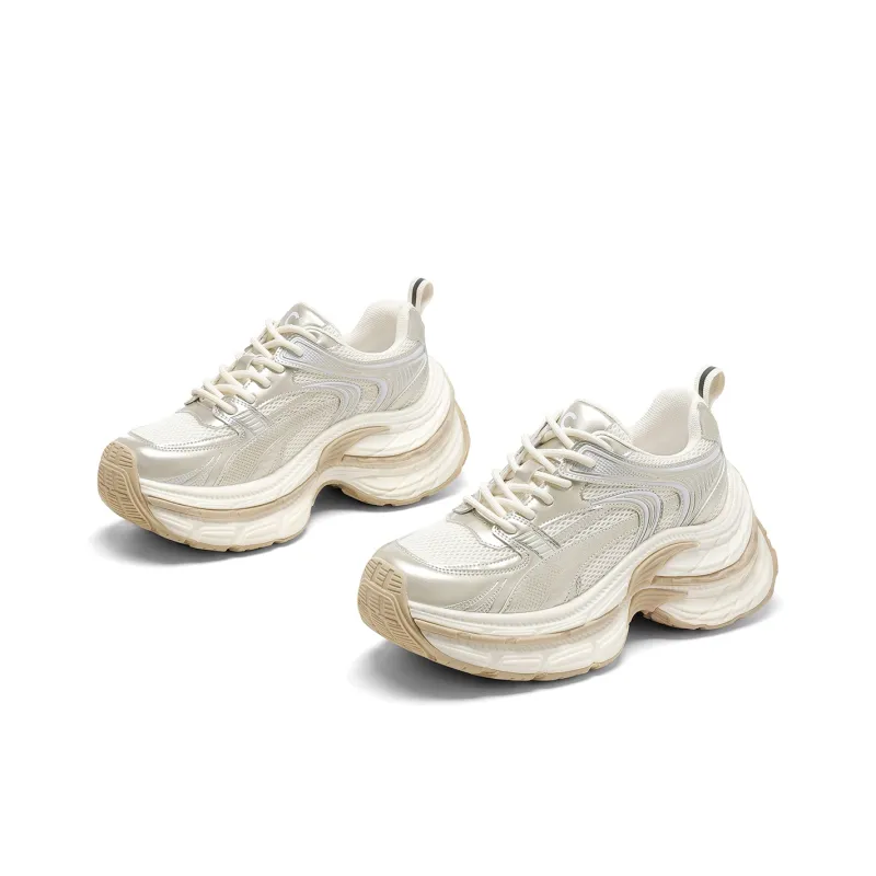 C°BANNER Low Top Chunky Sneakers Women's Champagne-2