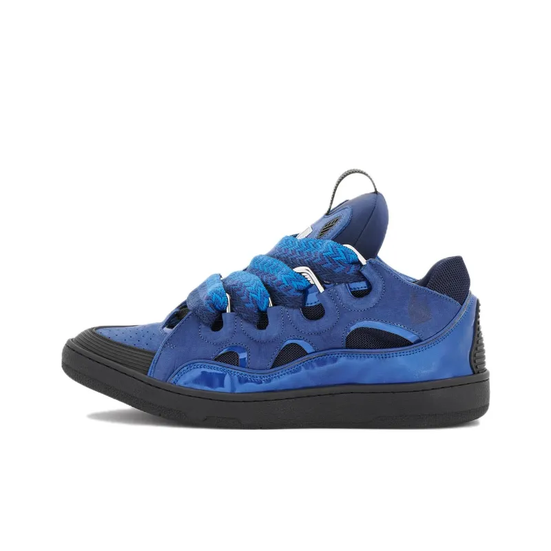Lanvin Women's Curb Sneakers 'Metallic - Majorelle Blue'-0