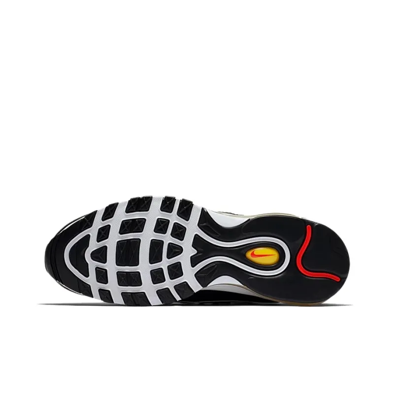 Nike Air Max 98 Black White Yellow Crimson-4
