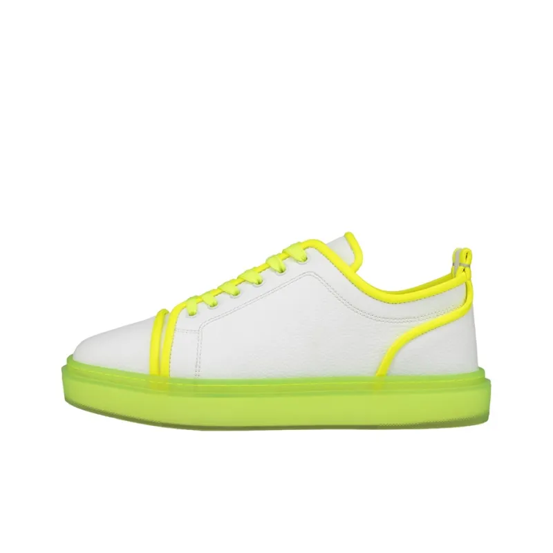 CL Adolon Junior Stylish Skateboarding Shoes Men's White Green Yellow-0