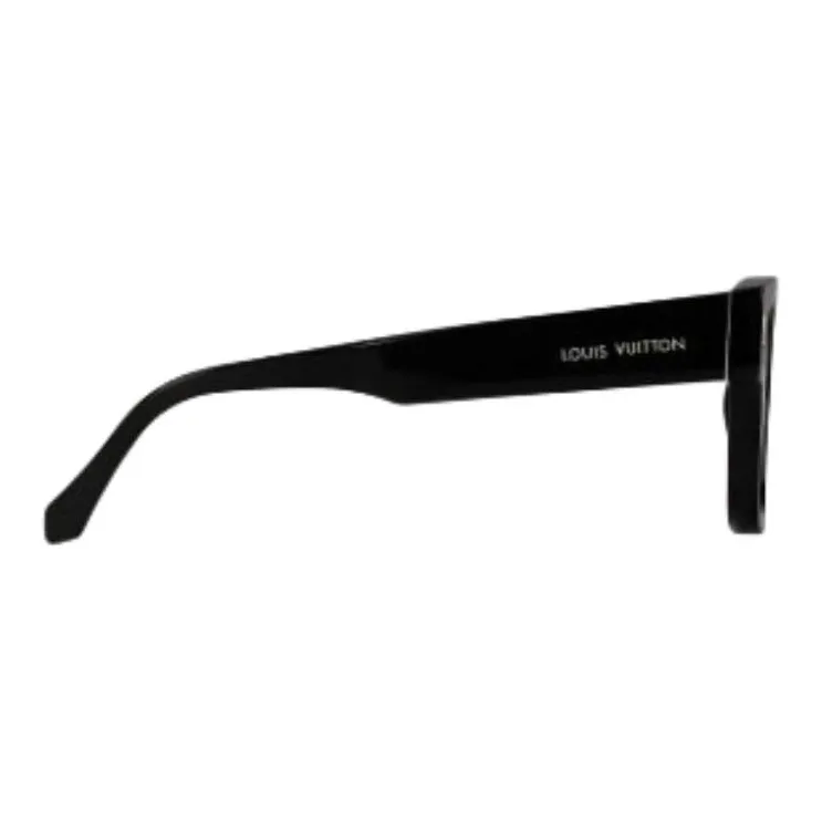 LOUIS VUITTON Acetate Square Eyeglass Frames Men's Black-3