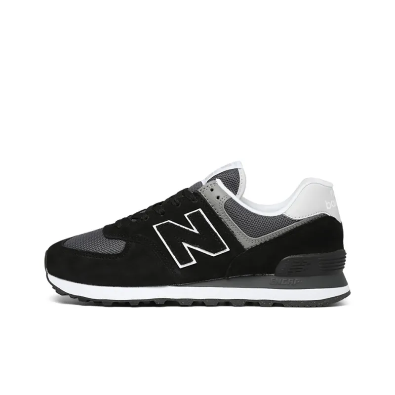 New Balance 574 Black White Dark Grey-0