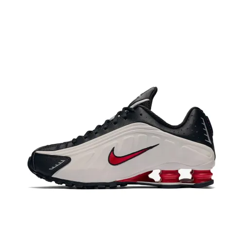 Nike Shox R4 Platinum Tint University Red Black