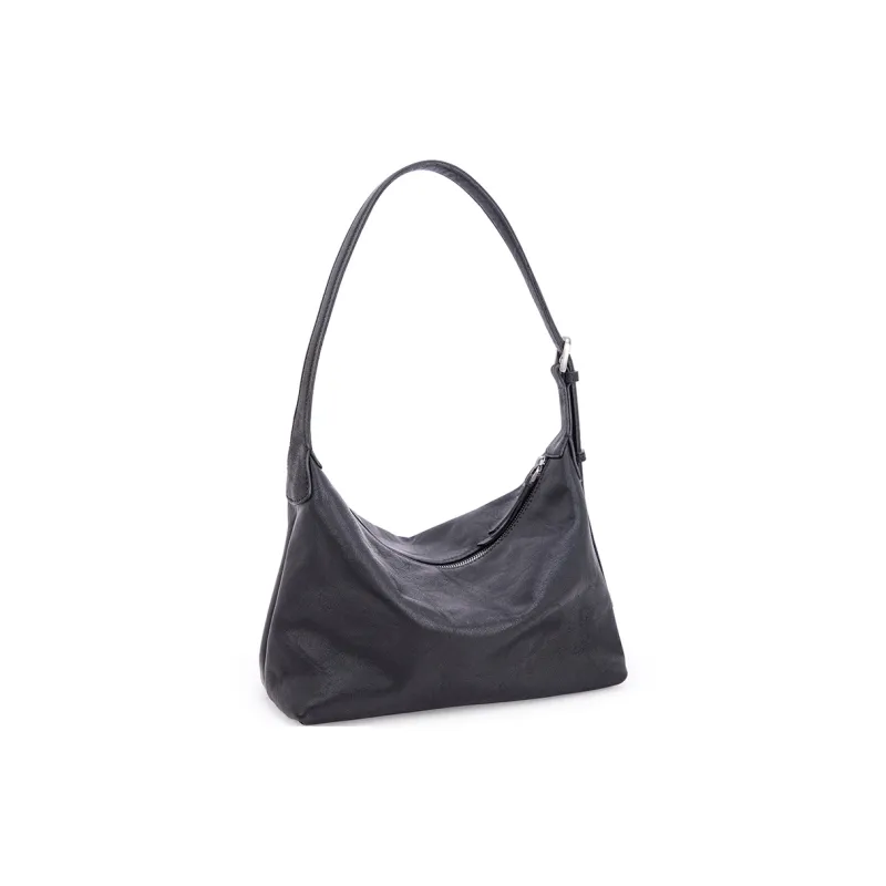 VENOF Cow Leather Shoulder Bag Medium Size Women's Light Tea Brown/Rock Desert Black/Vintage Red-8