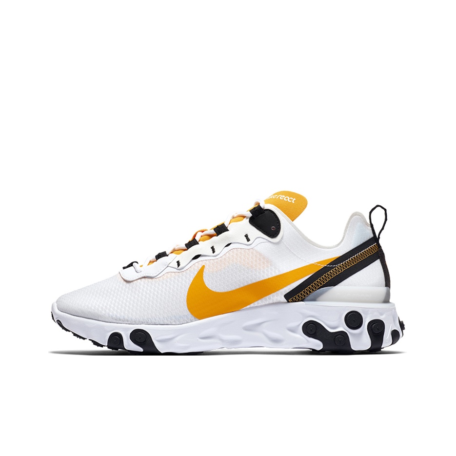 Nike react element 55 all white best sale