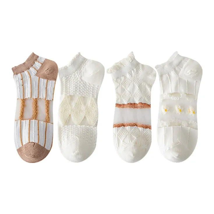 Caramella Ankle Socks Women's 4 Pack Mixed Color-0