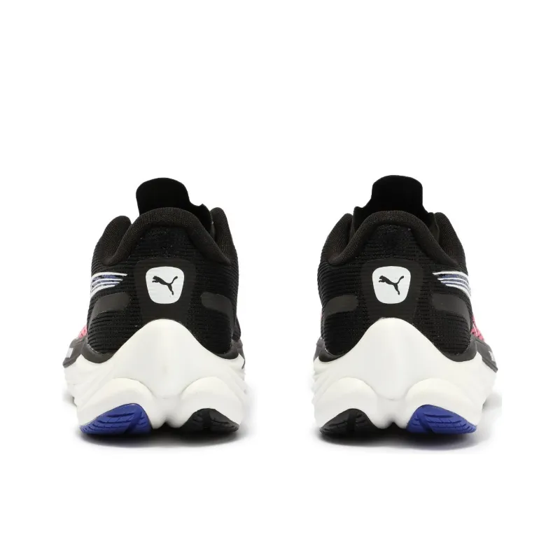 PUMA Velocity Nitro 3 Anti Slip Wear Resistant Low Top Running Shoes Women's Black Red Blue-3