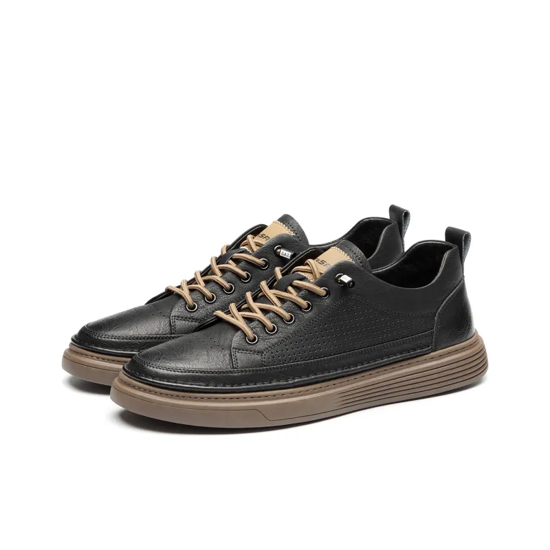 ST&SAT Small White Shoes Stylish Skateboarding Shoes Men's White-16