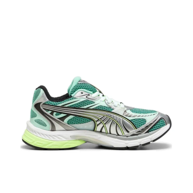 PUMA Slip Resistant Low Top Chunky Sneakers Unisex Green Black-1