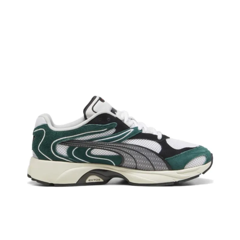 PUMA Breathable Low Top Chunky Sneakers Unisex Green White-1