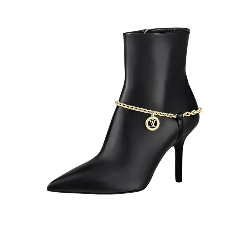 LOUIS VUITTON Mansion Ankle Boots Women's Black