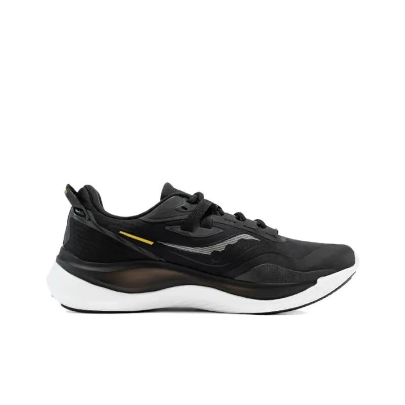 Saucony Runshield Anti-Slip And Wear-Resistant Water-Resistant Low-Top Casual Running Shoes Unisex Black Yellow-1