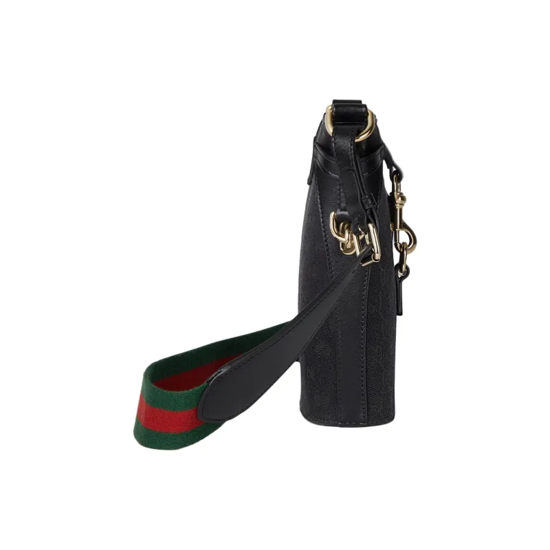 GUCCI Canvas With Leather Trim Bucket Bags Crossbody Bag, Shoulder Bag Mini Women's Black-2