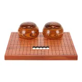 Red Sandalwood Solid Wood Chessboard+Light Wooden Canister+Single-Sided Cloud Pattern with Multiple Gifts