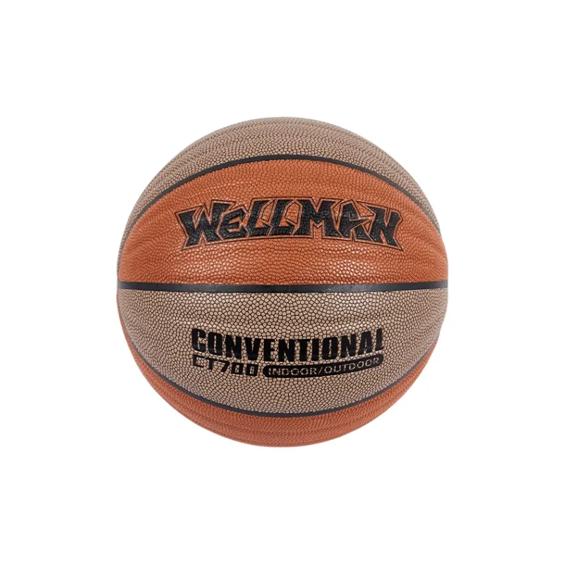WELLman PU Basketball Orange Wave Pattern Size 7 Training Unisex-0