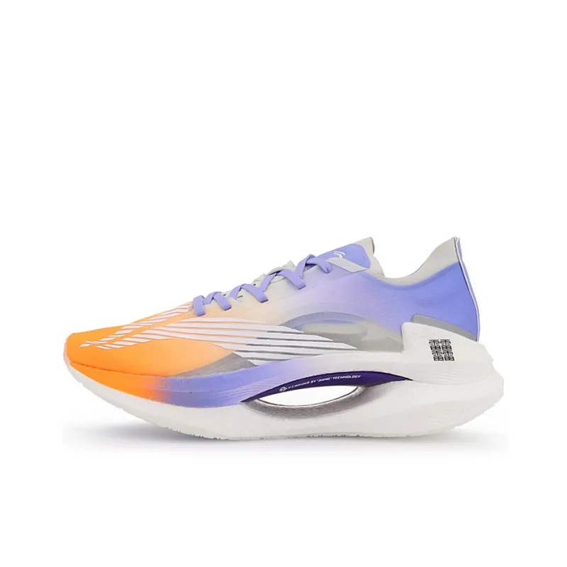 LiNing Jueying Cushioned Anti Slip Wear Resistant Breathable Lightweight Low Top Running Shoes Blue Orange-0