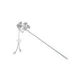 Silver Ginkgo Leaf Hairpin