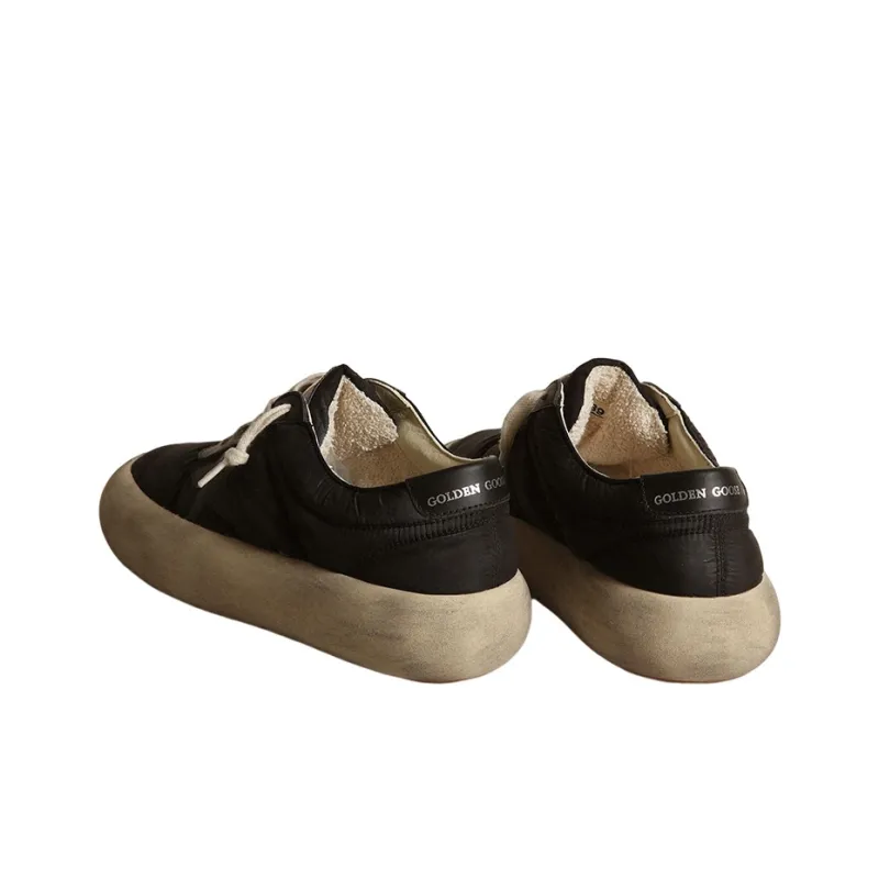 Golden Goose Space Star Low Top Stylish Skateboarding Shoes Men's Black Vintage Version-3