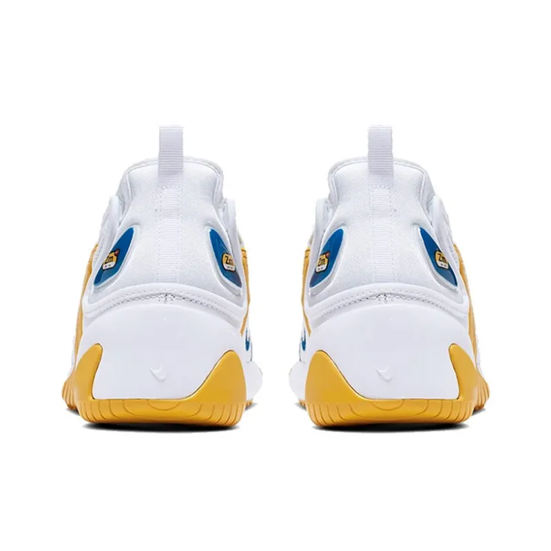 Nike Zoom 2K Shock Absorbers With Slip Resistant Features Low Top Running Shoes Women's White Yellow-3