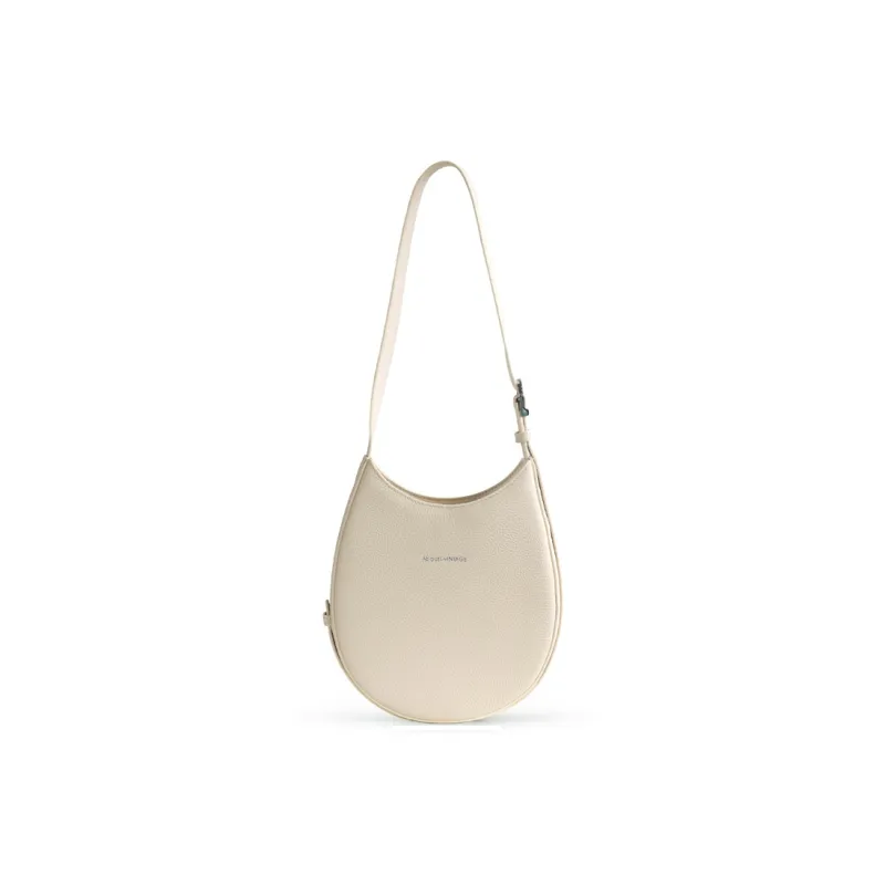 Abbott-VINTAGE Cow Leather Shoulder Bag Medium Size Women's White/Pink/Green-0