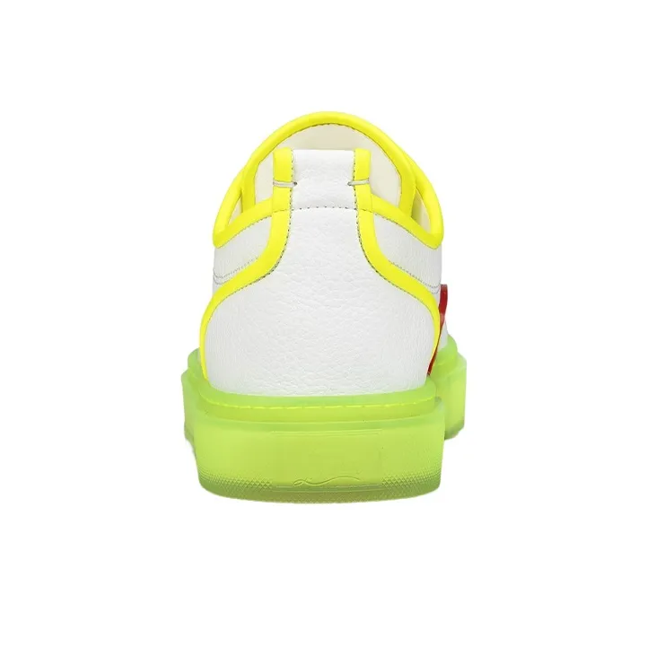 CL Adolon Junior Stylish Skateboarding Shoes Men's White Green Yellow-4