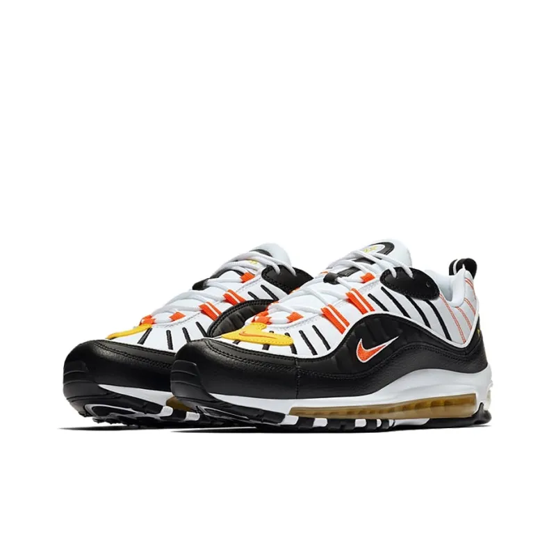 Nike Air Max 98 Black White Yellow Crimson-2