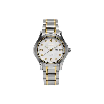 RUNOSD Mechanical Movement Stainless Steel Watchband Watch Men's Watches White Dial