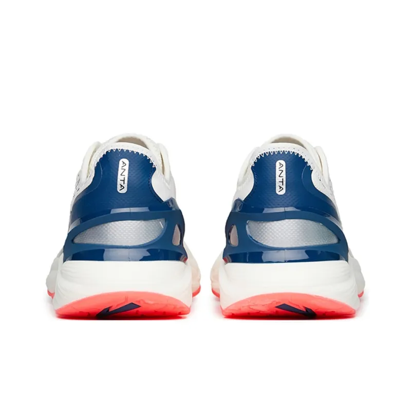 Anta Tron 2.0 Cushioned Slip-Resistant Abrasion-Resistant Low-Top Running Shoes Men's White Blue-3