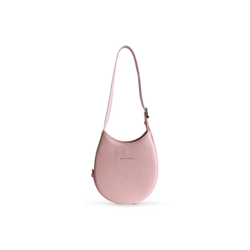 Abbott-VINTAGE Cow Leather Shoulder Bag Medium Size Women's White/Pink/Green-7