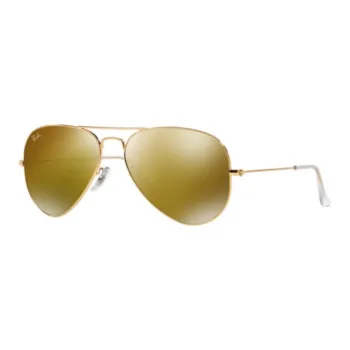 RayBan Ultra-High-Strength Alloy Solid Epoxy Resin Aviator Sunglasses Men's Gold