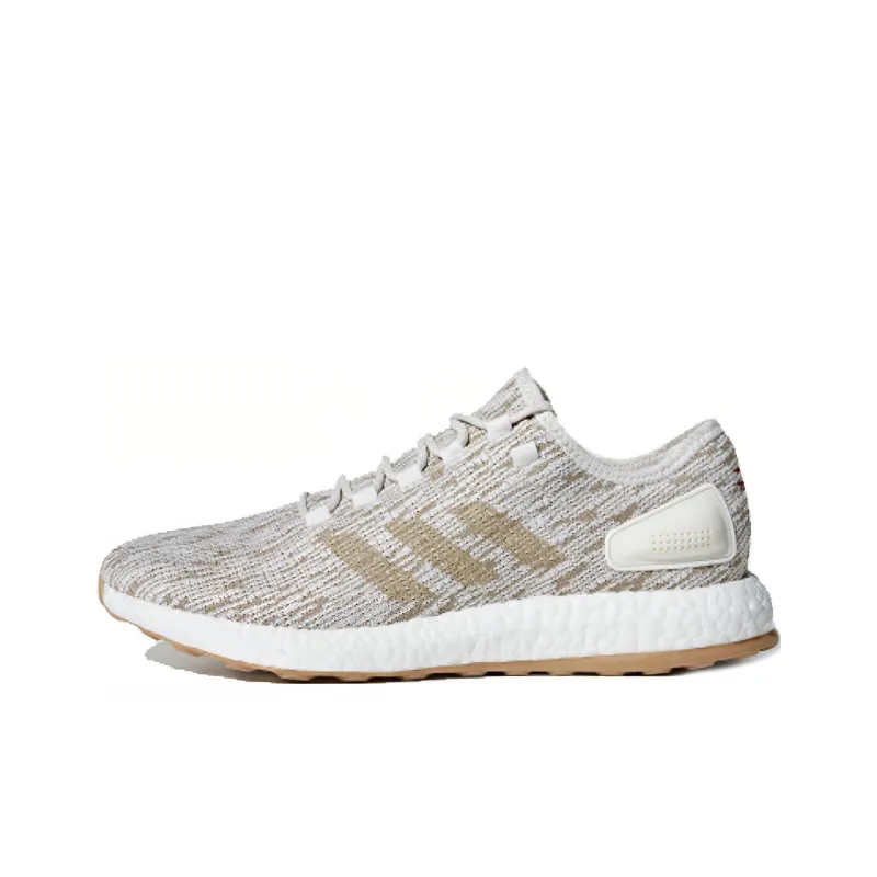 Adidas Pure Boost 2017 Non-slip Lightweight Low-Top Running Shoes Unisex Nude Gold-0