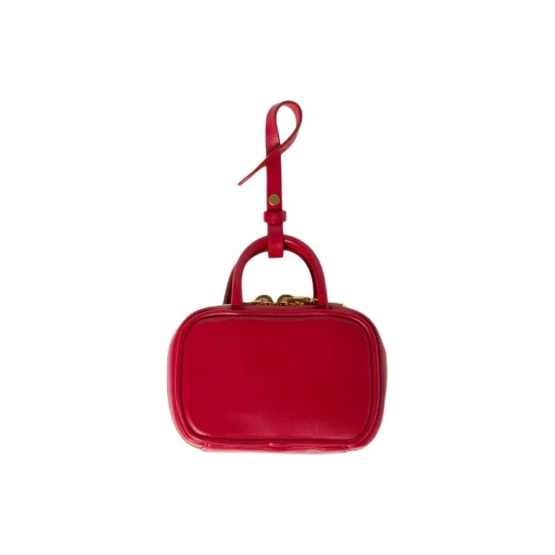 MIU MIU Leather Bag Charm Bag Accessory Women's Red-1