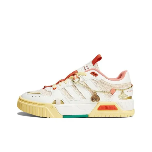 Adidas Neo D-PAD Skateboard Shoes Women's Low-Top Orange/White