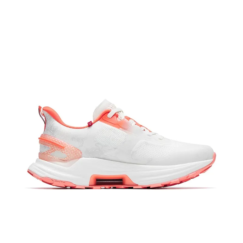 Anta Gen 3.0 Slip-Resistant Breathable Rebound Low-Top Running Shoes Men's White Red-1