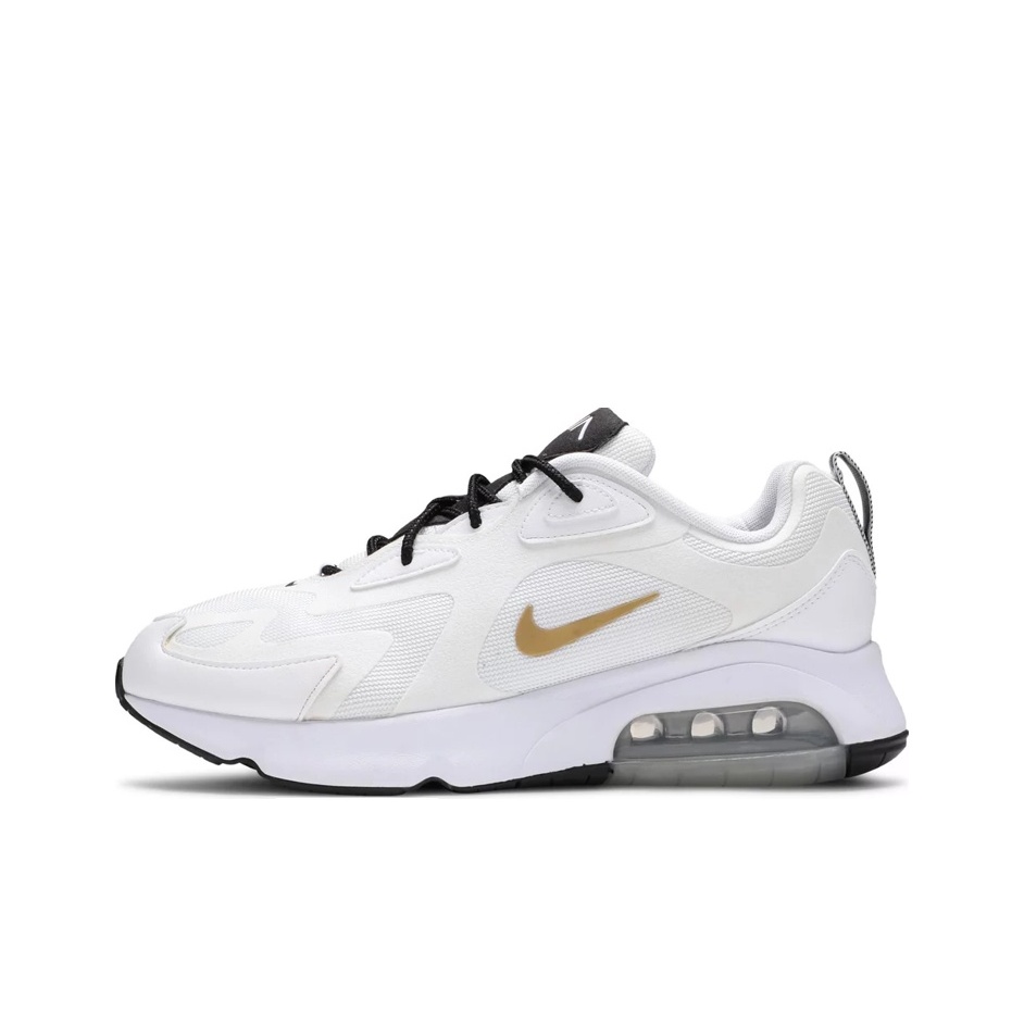 white and gold air max 200