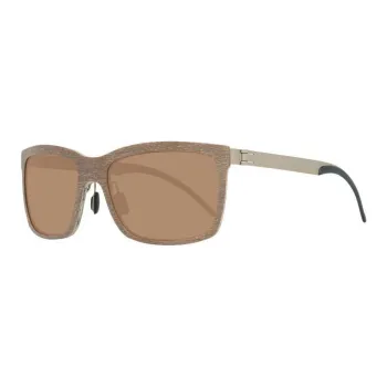 Mercedes Benz Metal Square Sunglasses Men's Brown