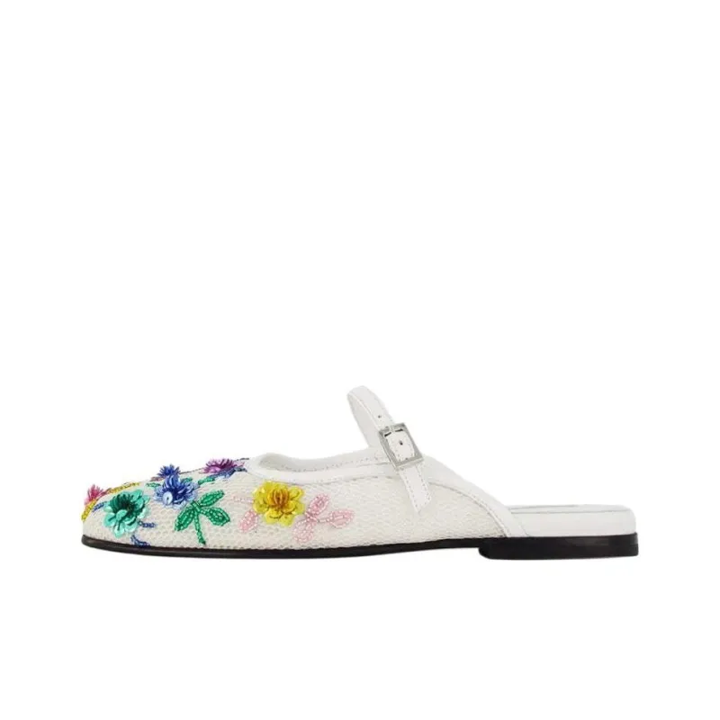 NODALETO Wrap-toe Slippers Women's White-0