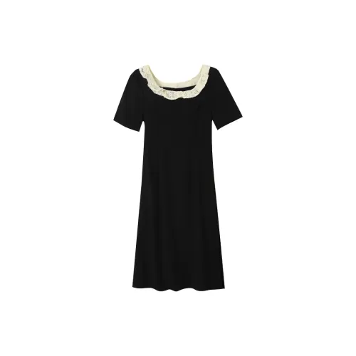 EIDOLON GRAIN Short-Sleeved Dresses Women's Black