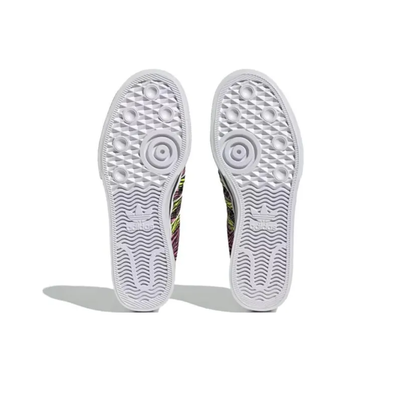 Adidas Nizza Platform Core Black Solar Yellow Bliss Pink Women's-5