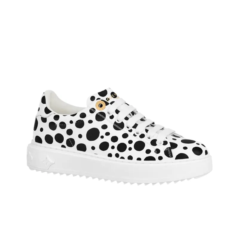 LOUIS VUITTON X Yayoi Kusama Sneaker 'White With Black Dots' Women's-1